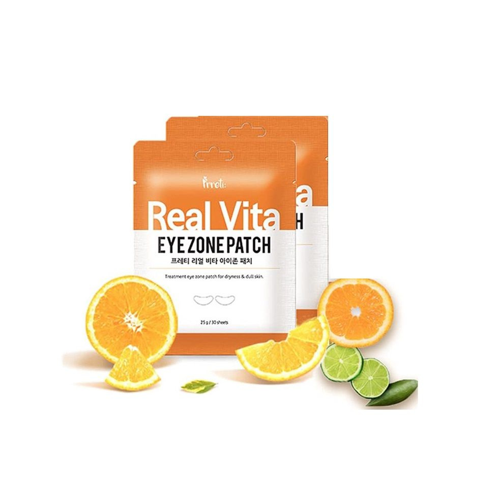 Prreti 1+1 Антивозрастные патчи с ниацинамидом и витаминами 60шт Real Vita Eye Zone Patch  #1