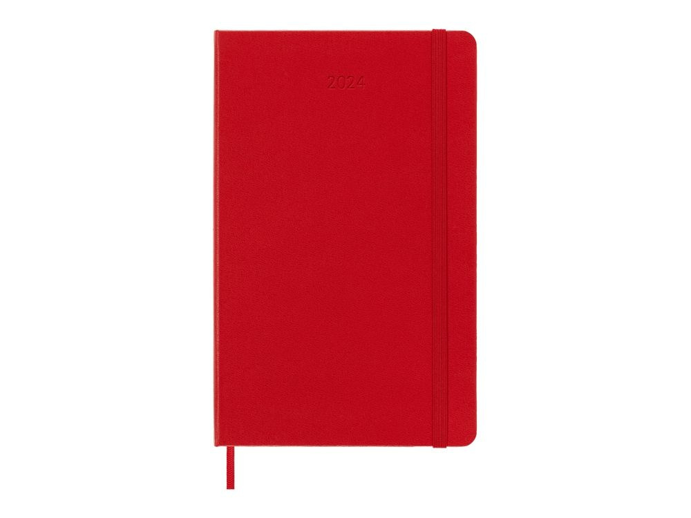 Записная книжка 12 месяцев на 2024 год, в твердой обложке, красный, Large, 13х21  #1