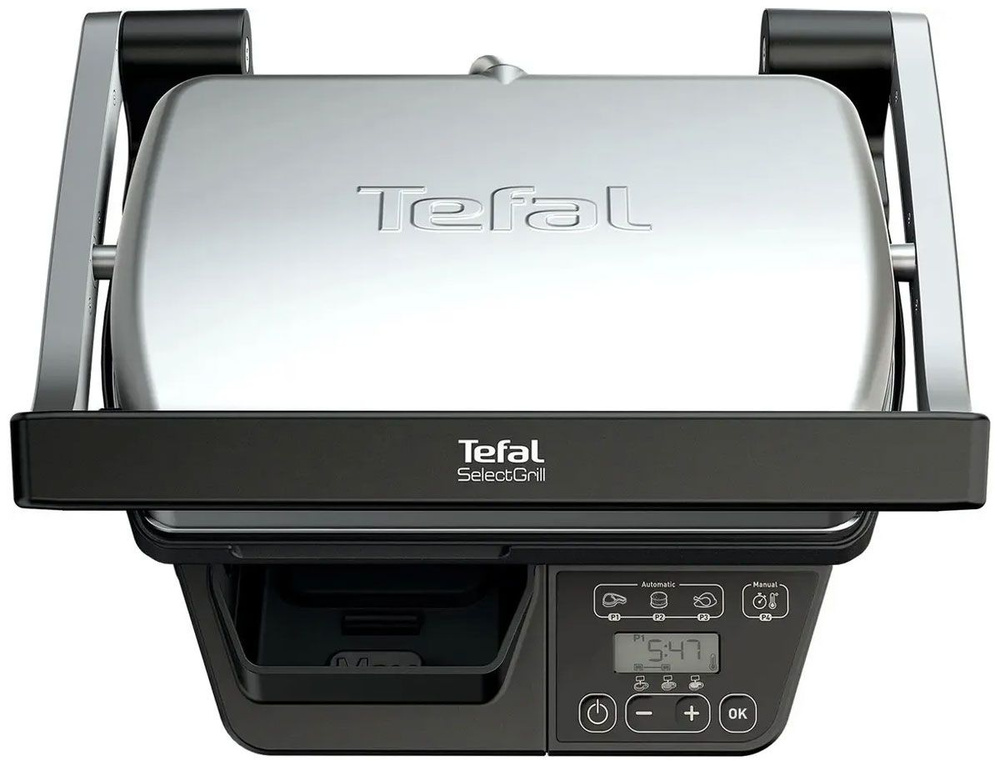 Электрогриль Tefal SelectGrill GC740B30, серебристый/черный #1