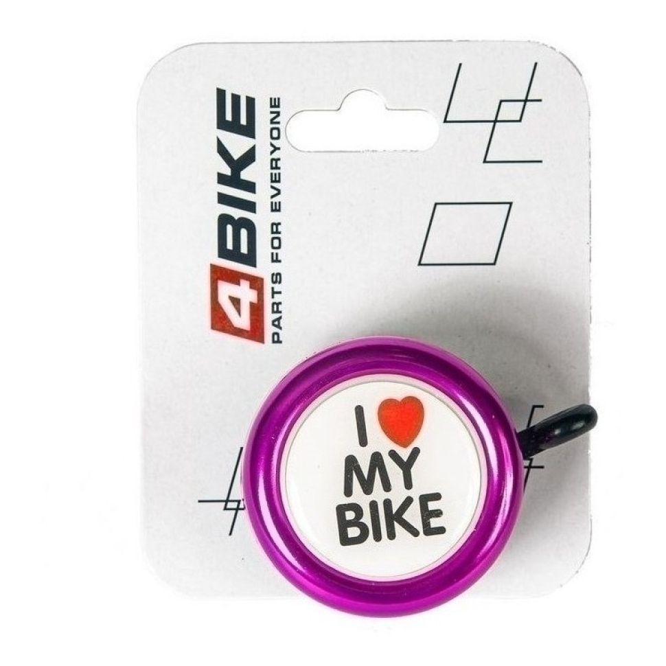 Велозвонок 4BIKE BB3202 алюминий+пластик, D-54мм, розовый #1