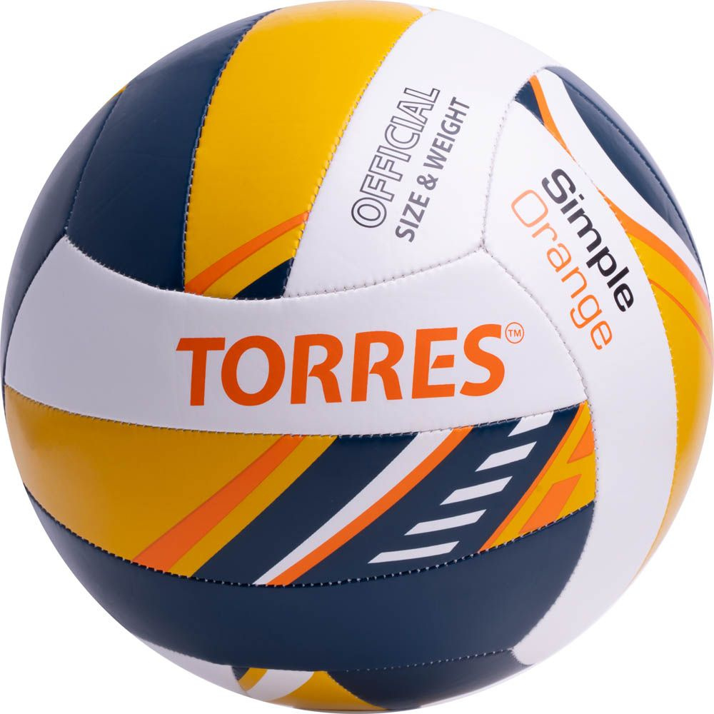Мяч для пляжного волейбола TORRES Simple,всепогодный, оранжевый  #1