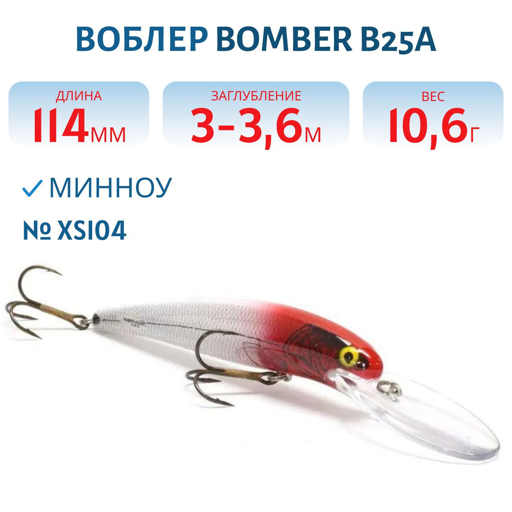 Воблер BOMBER B25A 114 мм, 10,6 гр, цвет XSI04 #1
