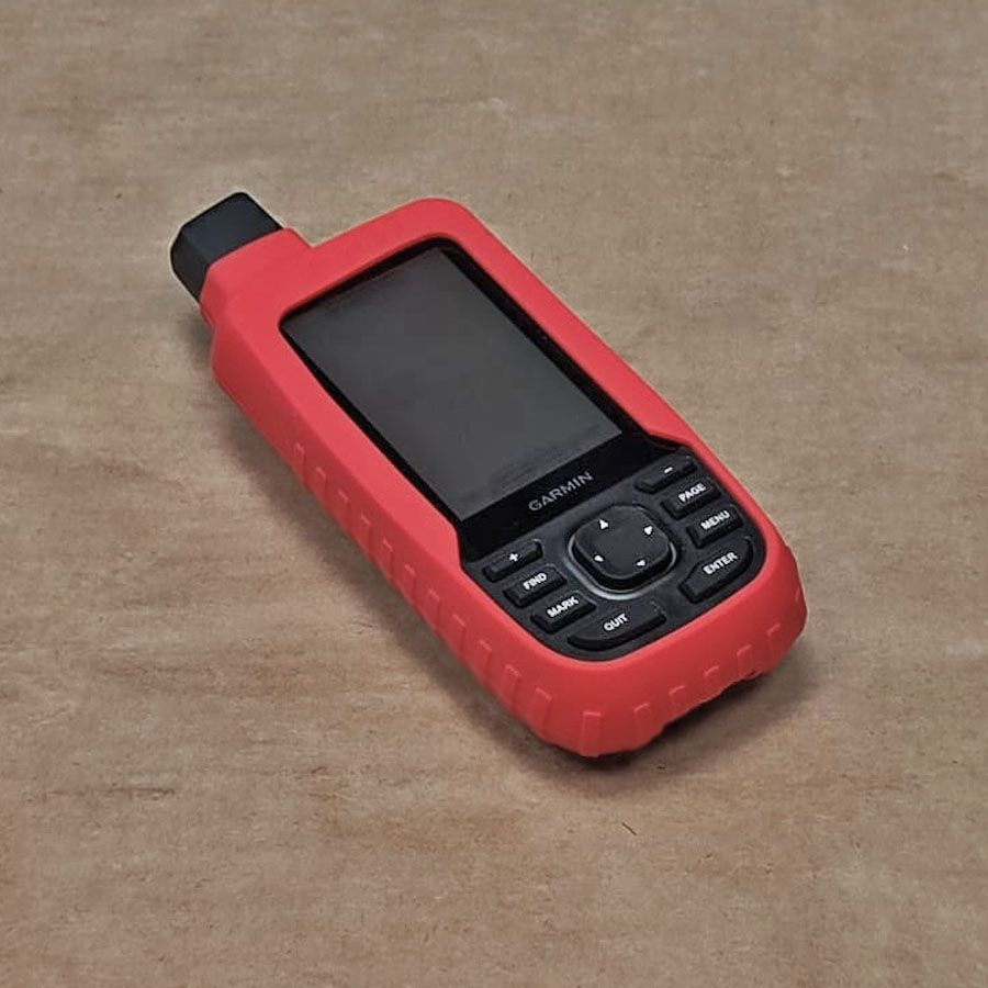 Чехол для Garmin GPSMAP 67, 66 S/ST/SR силиконовый бампер противоскользящий (Красный)  #1