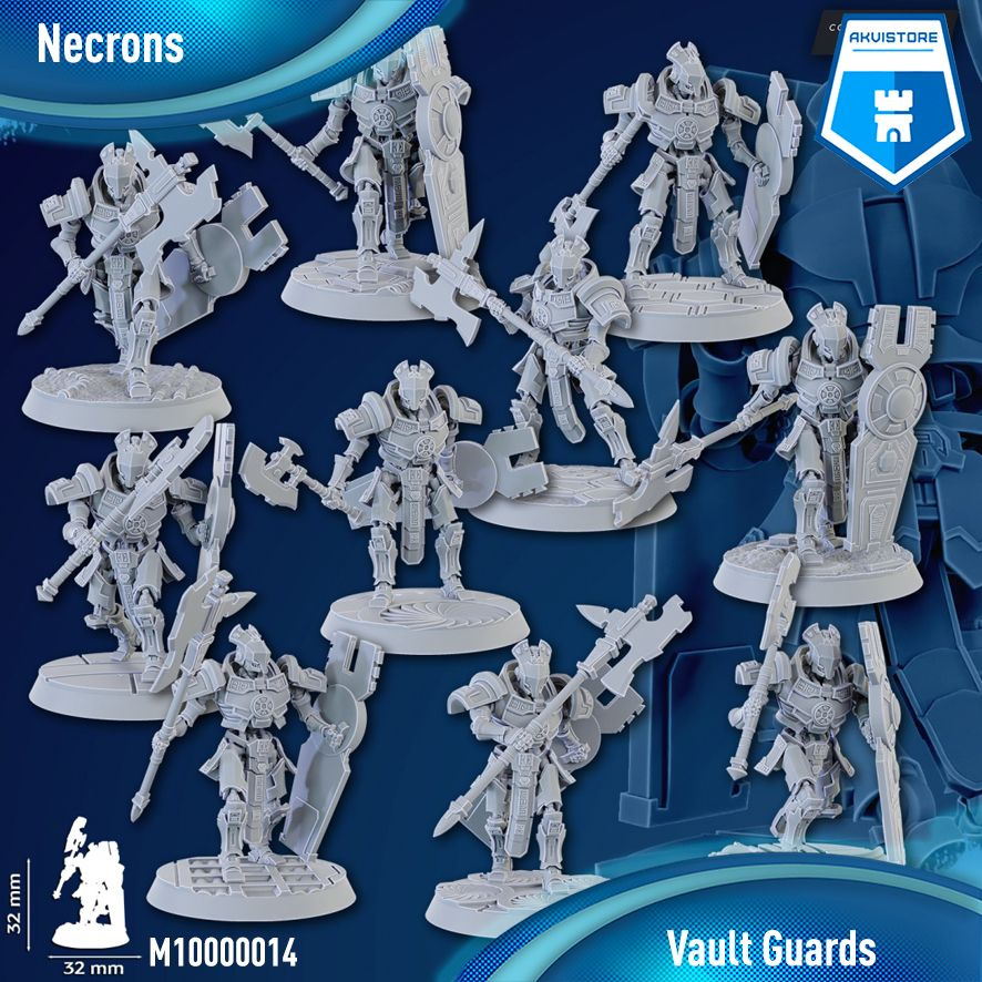 Некроны (Necrons) - Vault Guards 32 мм миниатюра 3D печать Warhammer 40000 #1