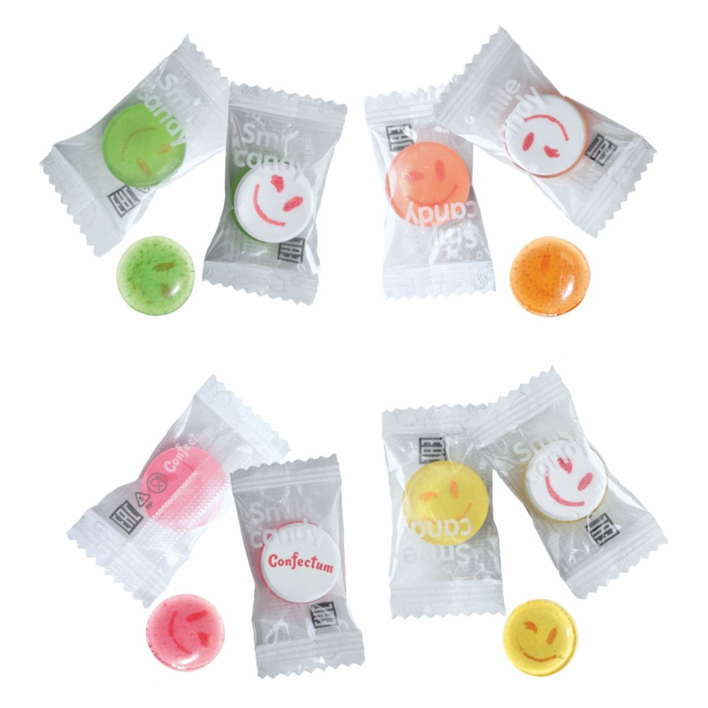 Карамель леденцовая "Smile Candy" со вкусом лимон, клубника, манго, арбуз, Confectum, 3 кг.  #1