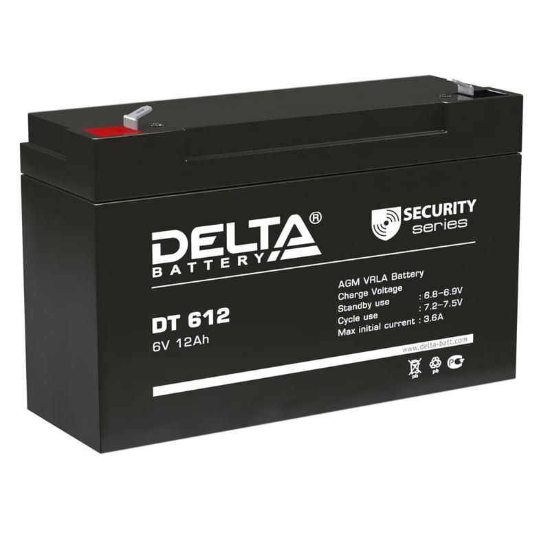 Аккумулятор ОПС 6В 12А.ч Delta DT 612 #1