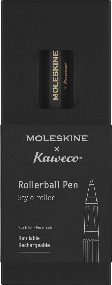 Ручка-роллер MOLESKINE KAWECO (KAWROLLERPENBK) ЧЕРНАЯ в подарочной коробке  #1
