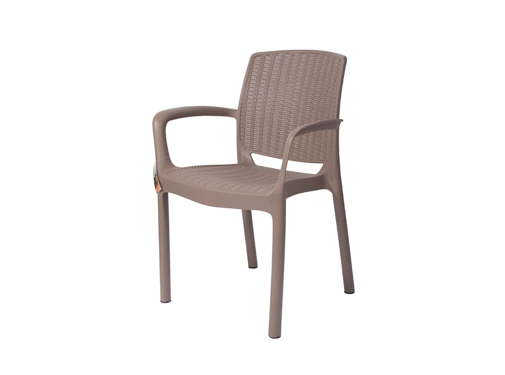 Садовое кресло Родос, цвет: серо-коричневое, Elfplast, для улицы/ AU-ROOM ГИПЕРМАРКЕТ МЕБЕЛИ  #1