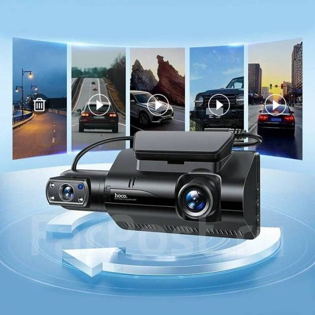 Видеорегистратор автомобильный hoco DI07 max (WIFI version), Видеорегистратор 2 камеры, Разрешение 2K #1