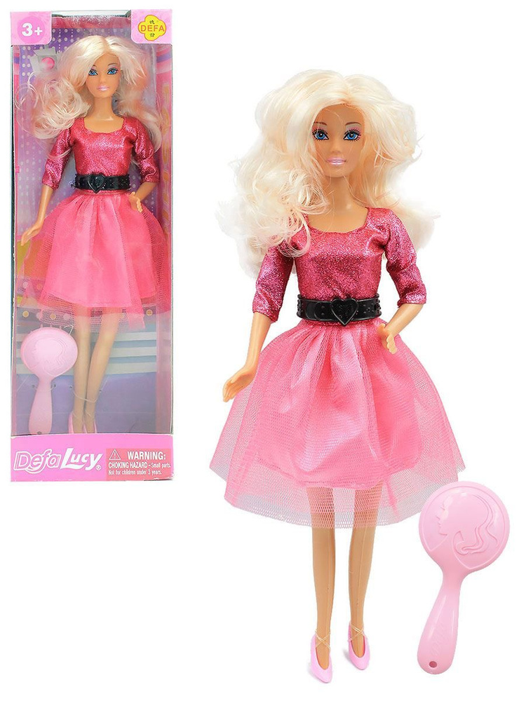 Кукла Defa c расческой в розовом платье 30 см Defa Lucy DF8226-KR3 #1