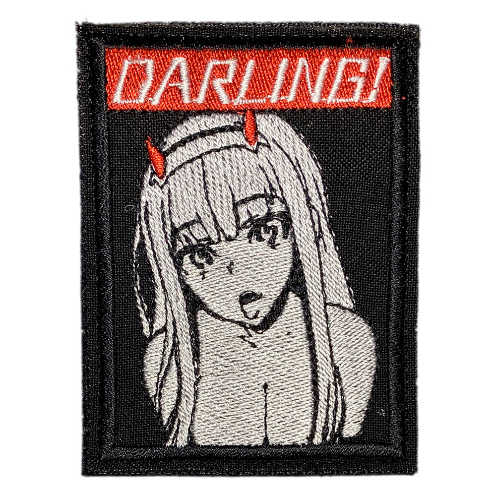 Нашивка, шеврон, патч (patch) Милый во франксе Senpay Hentay Darling аниме, размер 8,5*6,5 см, 1 шт. #1