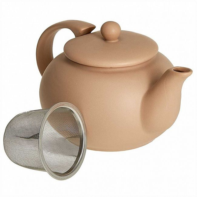 Заварочный чайник 600 мл Rosario Ф19-112R керамика, кофейный #1