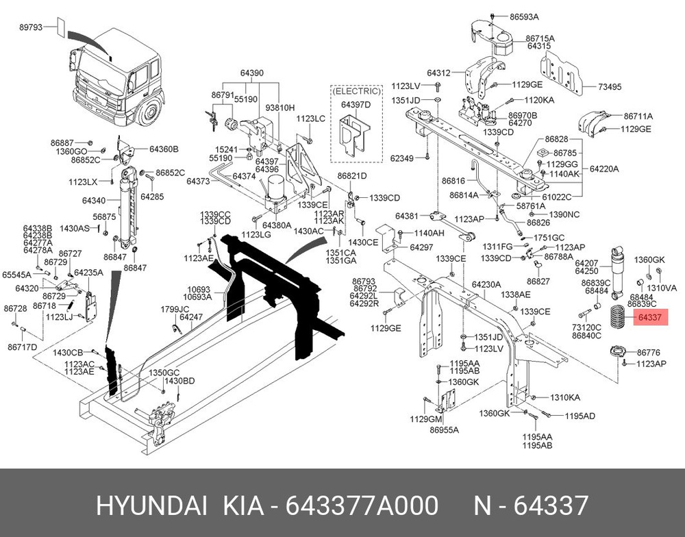 Hyundai-KIA Пружина подвески, арт. 64337-7A000, 1 шт. #1