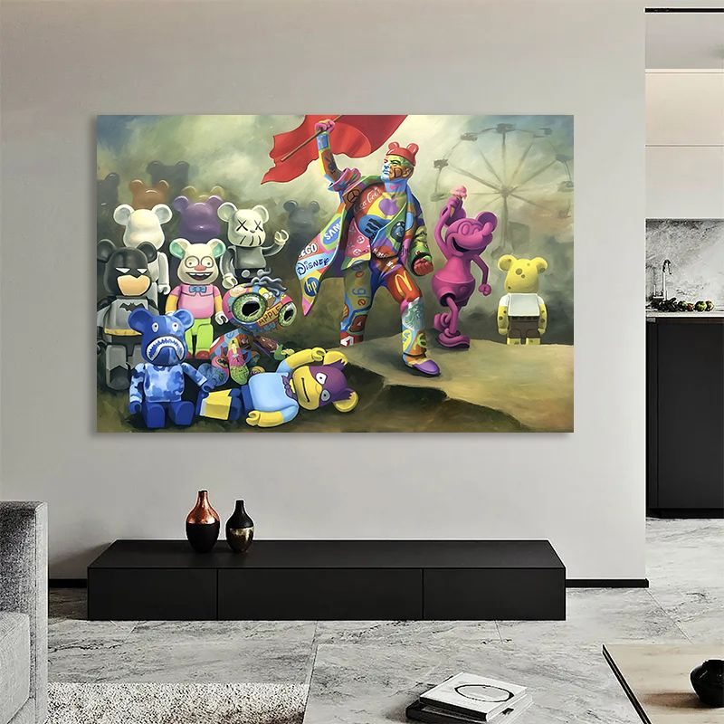 Картина kaws, картина на стену, 40х60 #1