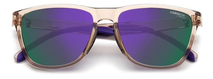 Женские солнцезащитные очки Carrera CARRERA 8058/S FWM TE, цвет: розовый, цвет линзы: фиолетовый, прямоугольные, #1