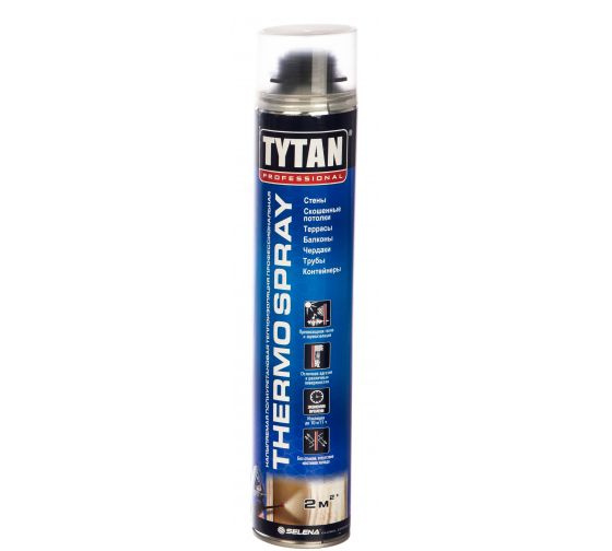 Tytan Professional THERMOSPRAY напыляемая полиуретановая теплоизоляция профессиональная, 870 мл  #1