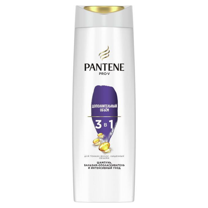 Pantene Шампунь-бальзам 3в1, Дополнительный объем, 360 мл #1