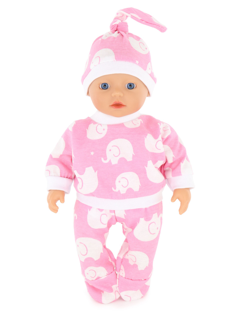 Одежда для кукол Модница Трикотажный набор для пупса Беби Бон (Baby Born) 32-35 см розовый  #1