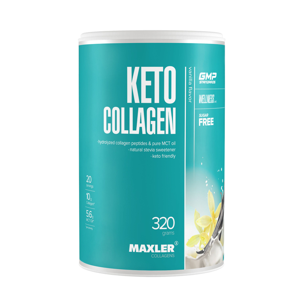 Кето коллаген гидролизат в порошке Maxler Keto Collagen 320г Ваниль  #1