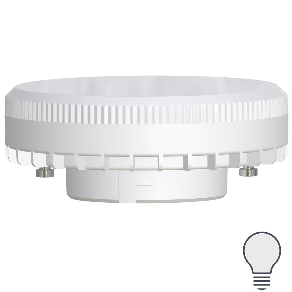 Лампа светодиодная Lexman GX53 170-240 В 12 Вт круг матовая 1300 лм нейтральный белый свет  #1