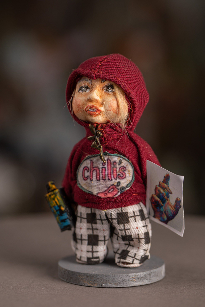 Авторская кукла "Малыш райтер" ручной работы, интерьерная  #1