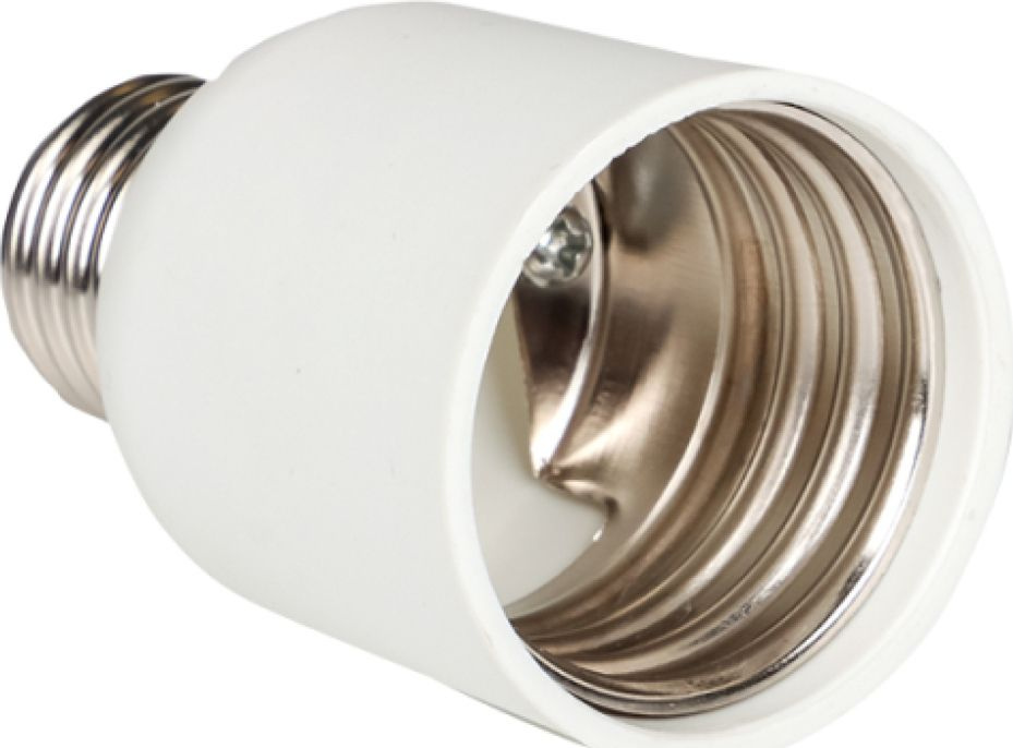 Патрон для лампы EKF / ЕКФ PROxima переходник, белый, Е27-E40, AD-E27-E40-w / электрооборудование  #1