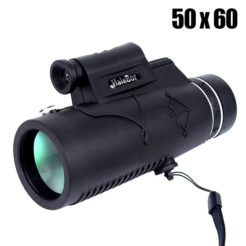 HaleBor 50X60 Compass Dual Focus Monoculars Телескоп Prism Film Optics #1