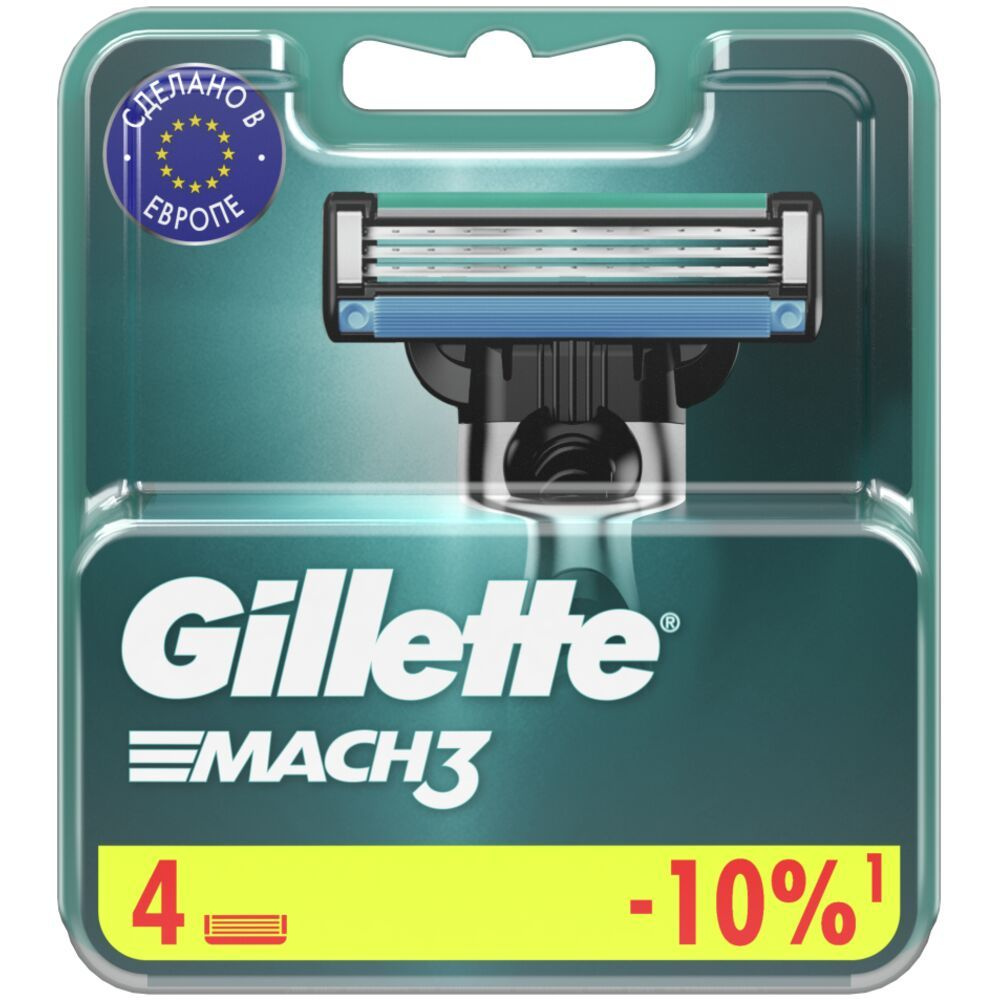 Gillette Сменные кассеты Mach3, 4 шт. #1