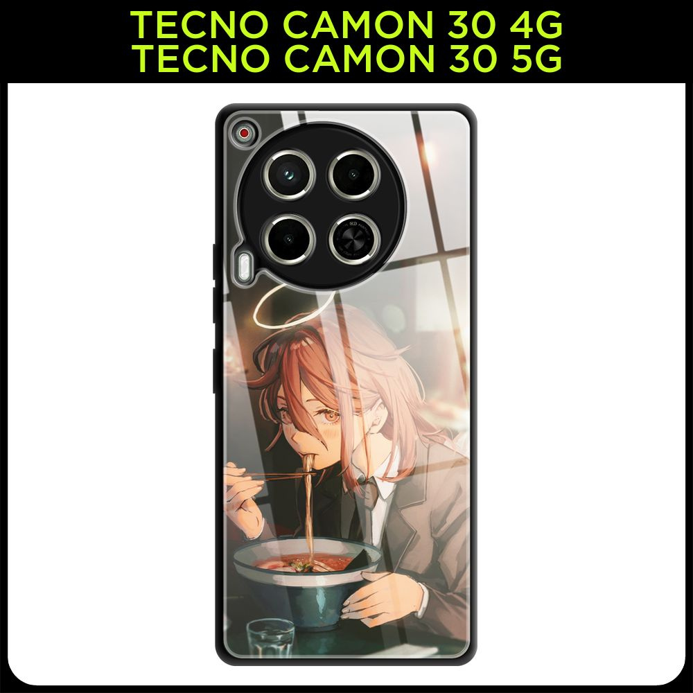 Стеклянный чехол на Tecno Camon 30 4G/Tecno Camon 30 5G / Текно Камон 30 4G/Текно Камон 30 5G с принтом #1