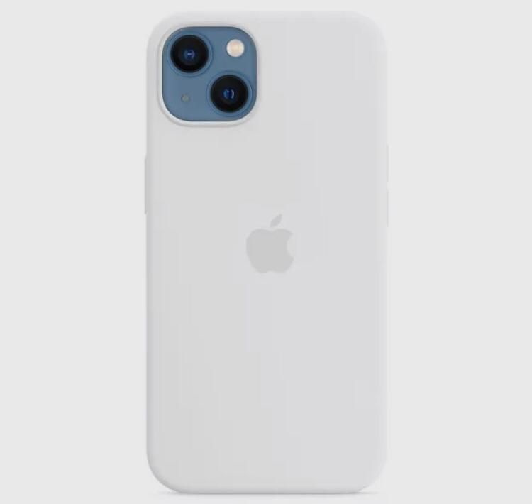 Силиконовый чехол Soft Touch на iPhone (Айфон) 15 Plus (с логотипом), белый  #1