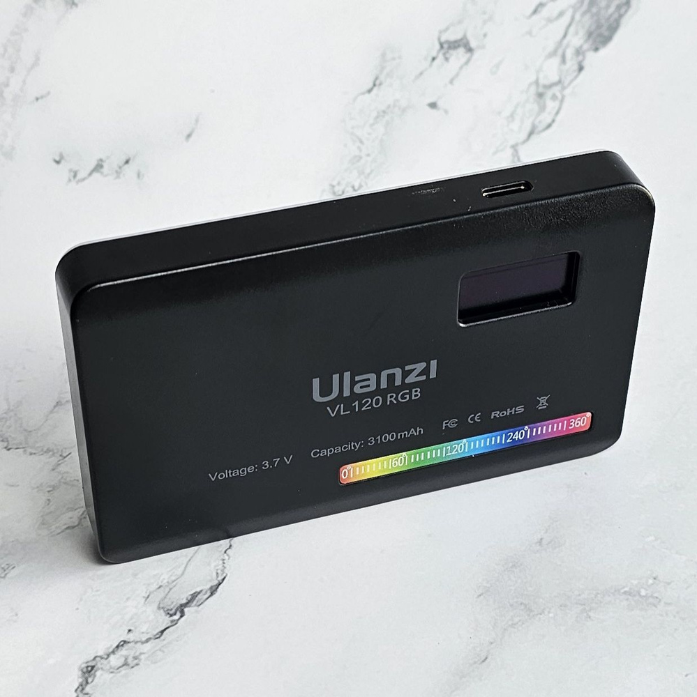 Светодиодный осветитель Ulanzi VL120 RGB, 2500-9000K, с аккумулятором 3100mAh, накамерный LED-свет для #1