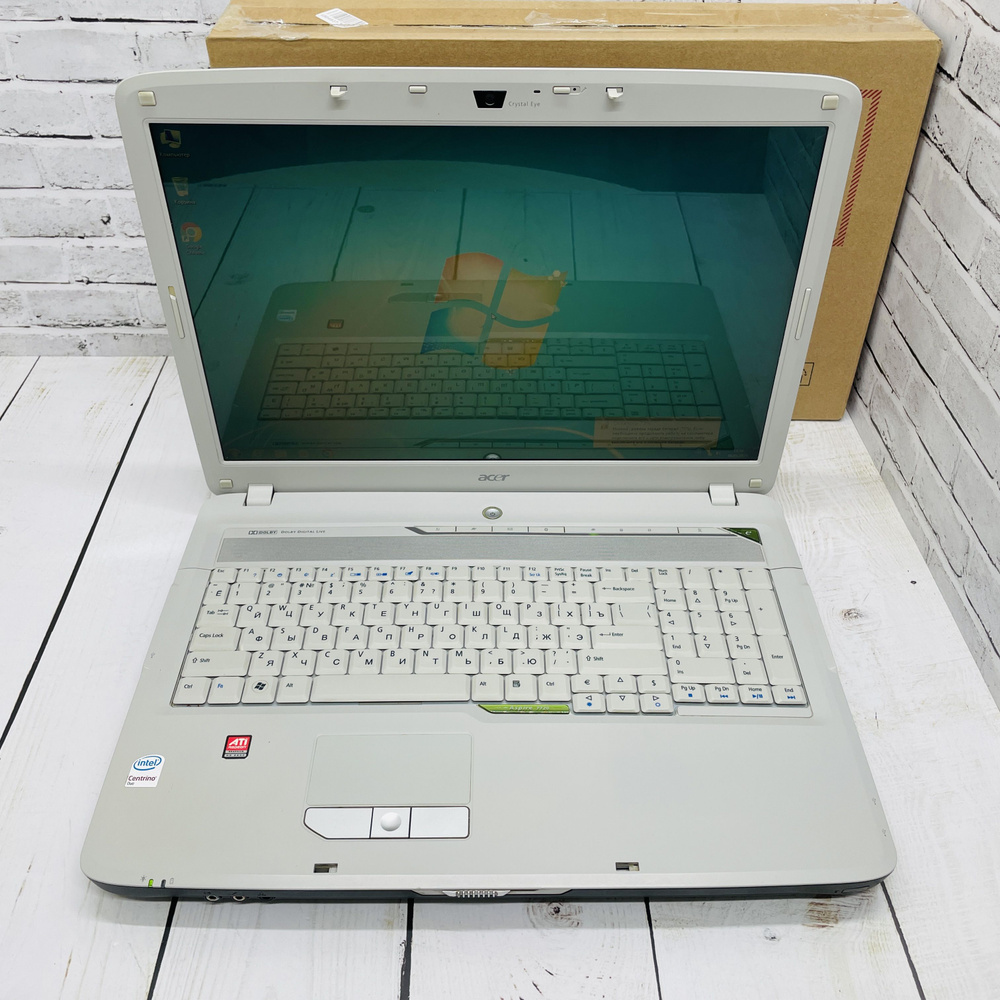 Acer 7720, Intel Core2Duo T7300, Radeon X1400 Ноутбук 17.3", RAM 4 ГБ, HDD, Windows Pro, Русская раскладка #1