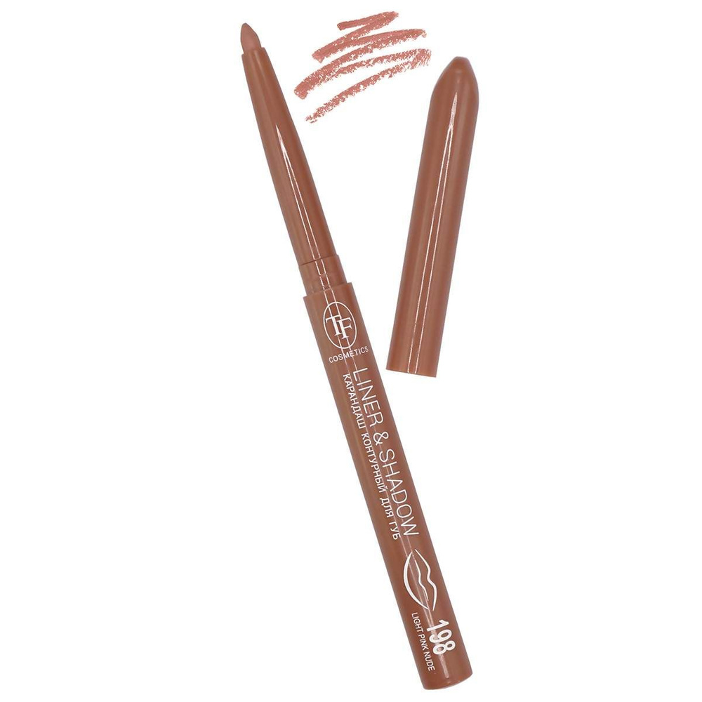 TF Cosmetics Карандаш для губ Liner&Shadow, тон 198 светло-розовый нюд  #1