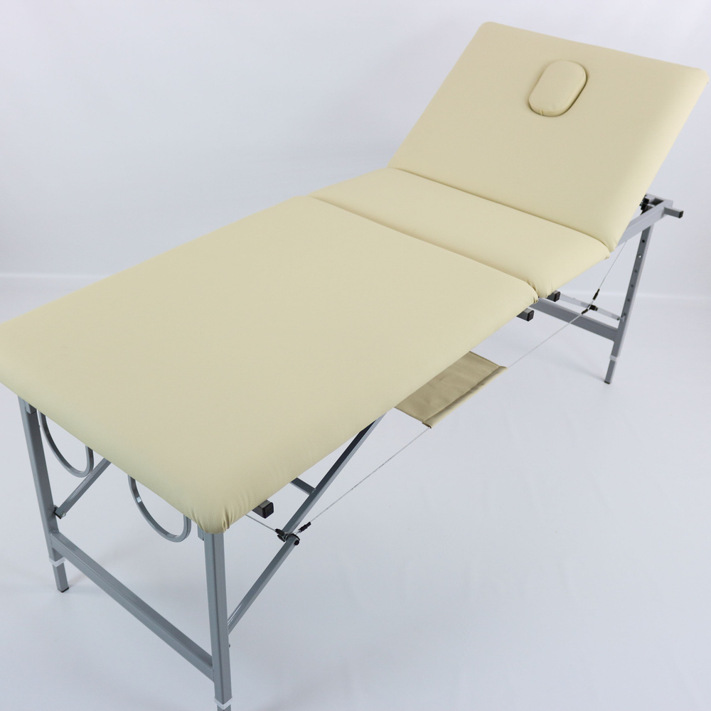 Массажный стол с регулировкой высоты, подъемом спинки, вырезом для лица.  #1