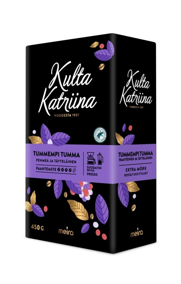 Кофе молотый Kulta Katriina Tummempi Tumma 450g #1