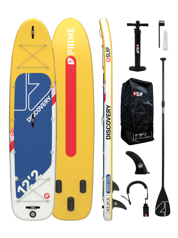 Сапборд надувной DISCOVERY 371x86x15 двухслойный sup board 12'2 sup-доска для двоих тандем  #1