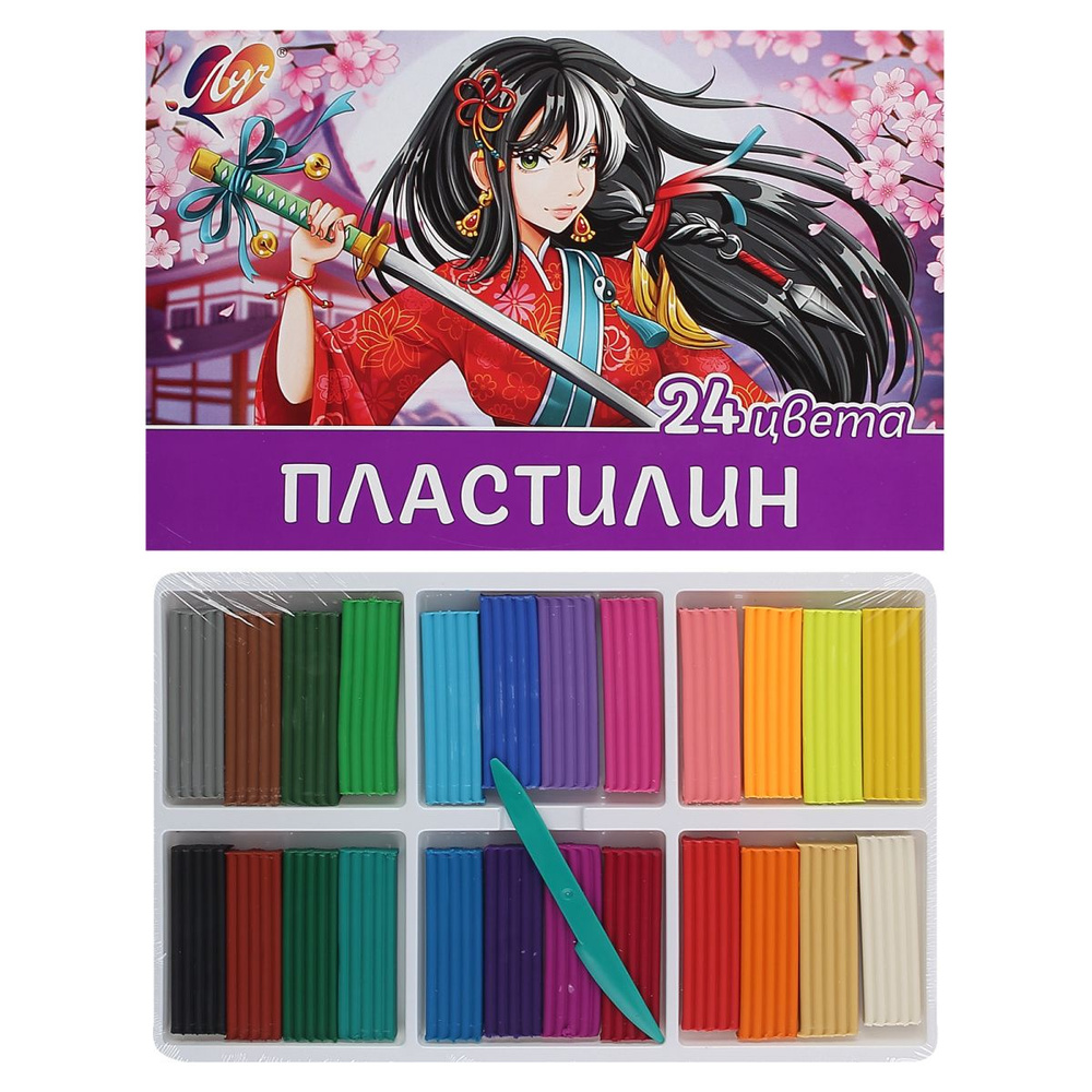 Пластилин 24 цвета, 480 гр, стек #1