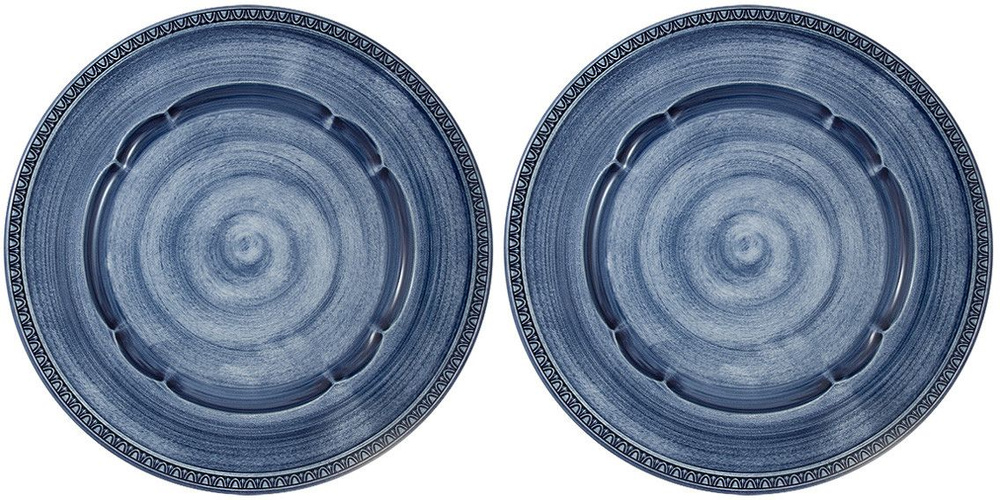 Набор тарелок 2 шт сервировочных обеденных 27 см на 2 персоны Matceramica Augusta, керамика, столовые #1