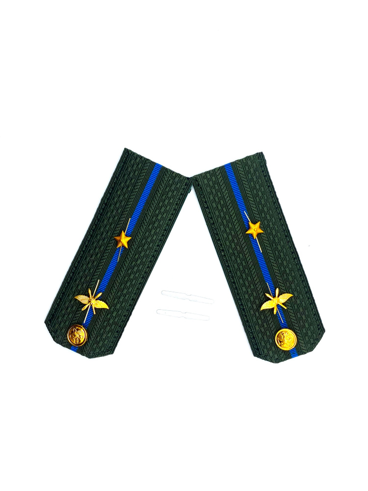 Погоны ВКС и ВВС РФ (пластиковые, зеленые ) - младший лейтенант  #1