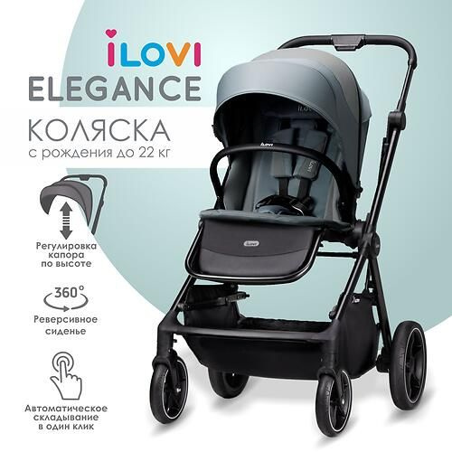 Прогулочная коляска iLovi Elegance Mint с реверсивным блоком #1