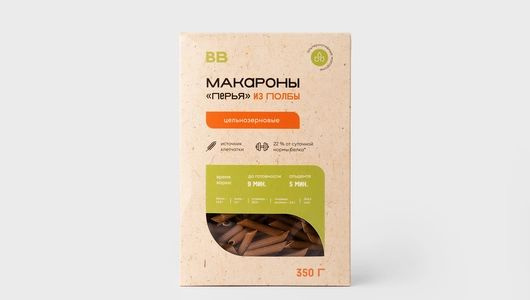 Макароны ц/з из полбы Перья 350 г #1