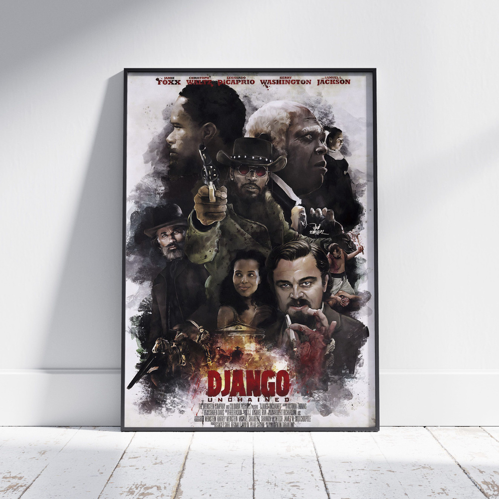 Плакат на стену для интерьера Тарантино (Джанго освобожденный 10) - Постер по фильму формата А3 (30x42 #1