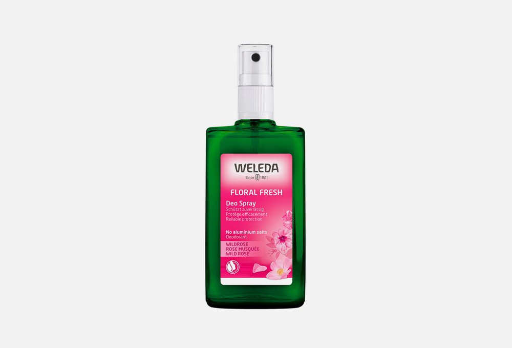 Дезодорант с натуральными эфирными маслами розовый Weleda Wild Rose Deodorant, 100 мл  #1