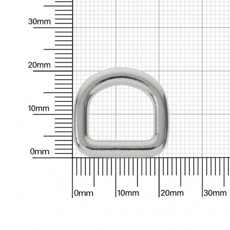 Полукольцо 3788 15 мм никель полированный 10 шт #1