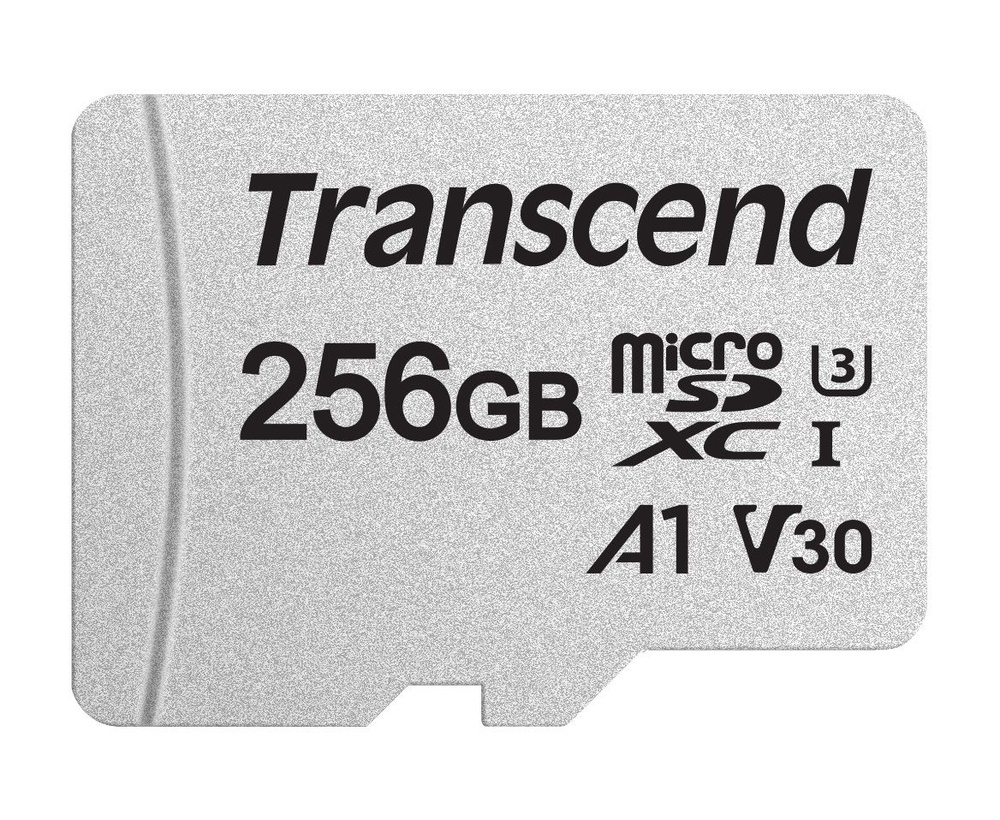 256 Гб Карта памяти Transcend 300S MicroSDXC + SD адаптер (TS256GUSD300S-A), UHS-I, U3 A1  #1