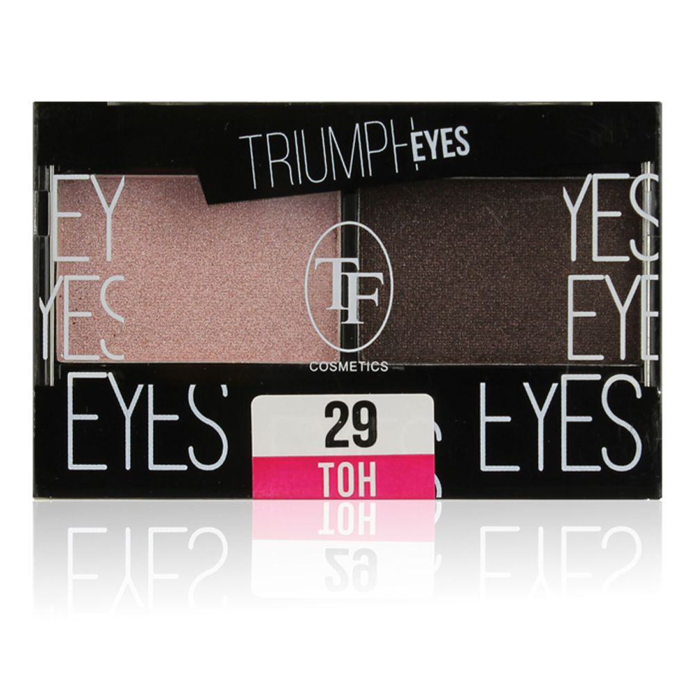 TF Тени для век двухцветные TRIUMPH EYES, тон 29 пыльный розовый и шоколад  #1