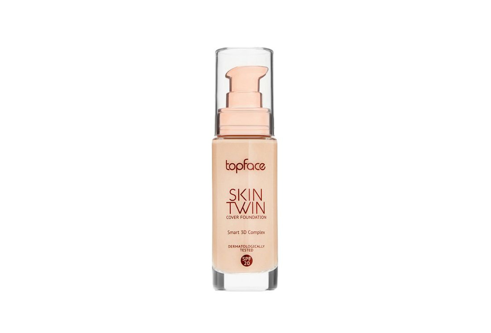 Тональный крем с натуральным финишем SPF20 Topface Skin Twin Cover Foundation  #1