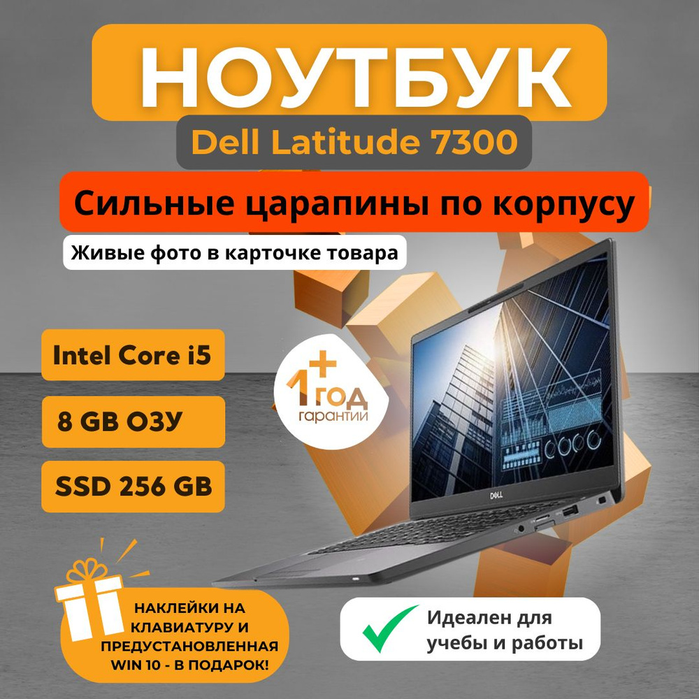 Dell Latitude 7300 / i5-8365U / 8GB / 256GB Ноутбук 13", Intel Core i5-8365U, RAM 8 ГБ, SSD, Intel UHD #1