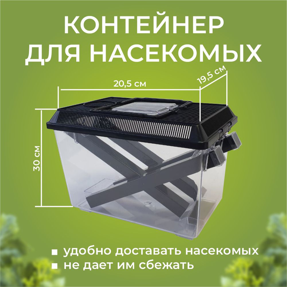 Контейнер для живого корма Hagen Exo-Terra Cricket Pen Large, фаунариум для сверчков и тараканов 30*25,5*19,5 #1