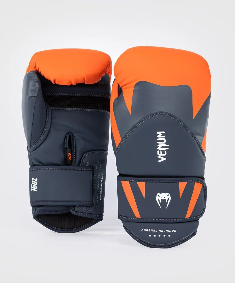 Перчатки боксерские Venum Challenger 4.0 Orange/Navy Blue (10 унций) #1